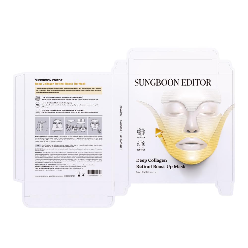 Deep Collagen Retinol Tension Boost Up Mask (4pcs)