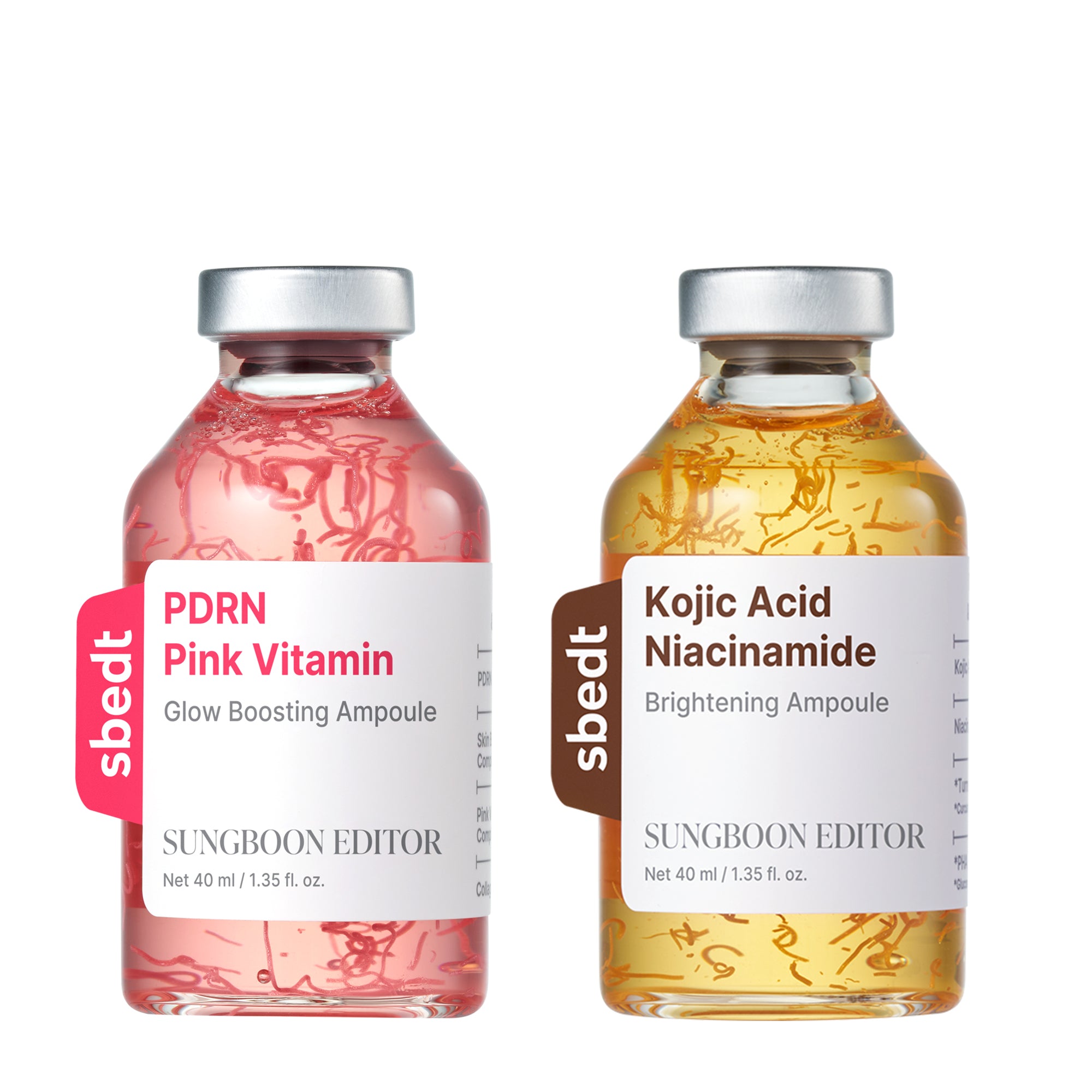 Glow + Brightening Boost_PDRN Pink Vitamin Glow Boosting Ampoule+Kojic Acid Niacinamide Brightening Ampoule