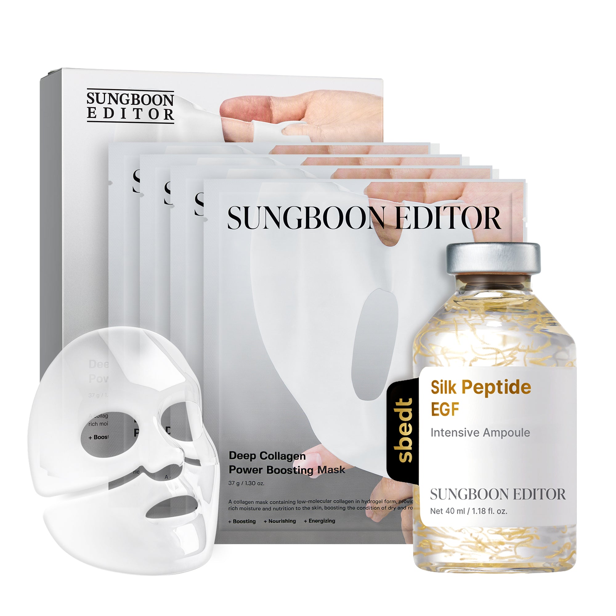 Intensive Collagen Boost_Silk Peptide EGF Intensive Ampoule + Deep Collagen Power Boosting Mask