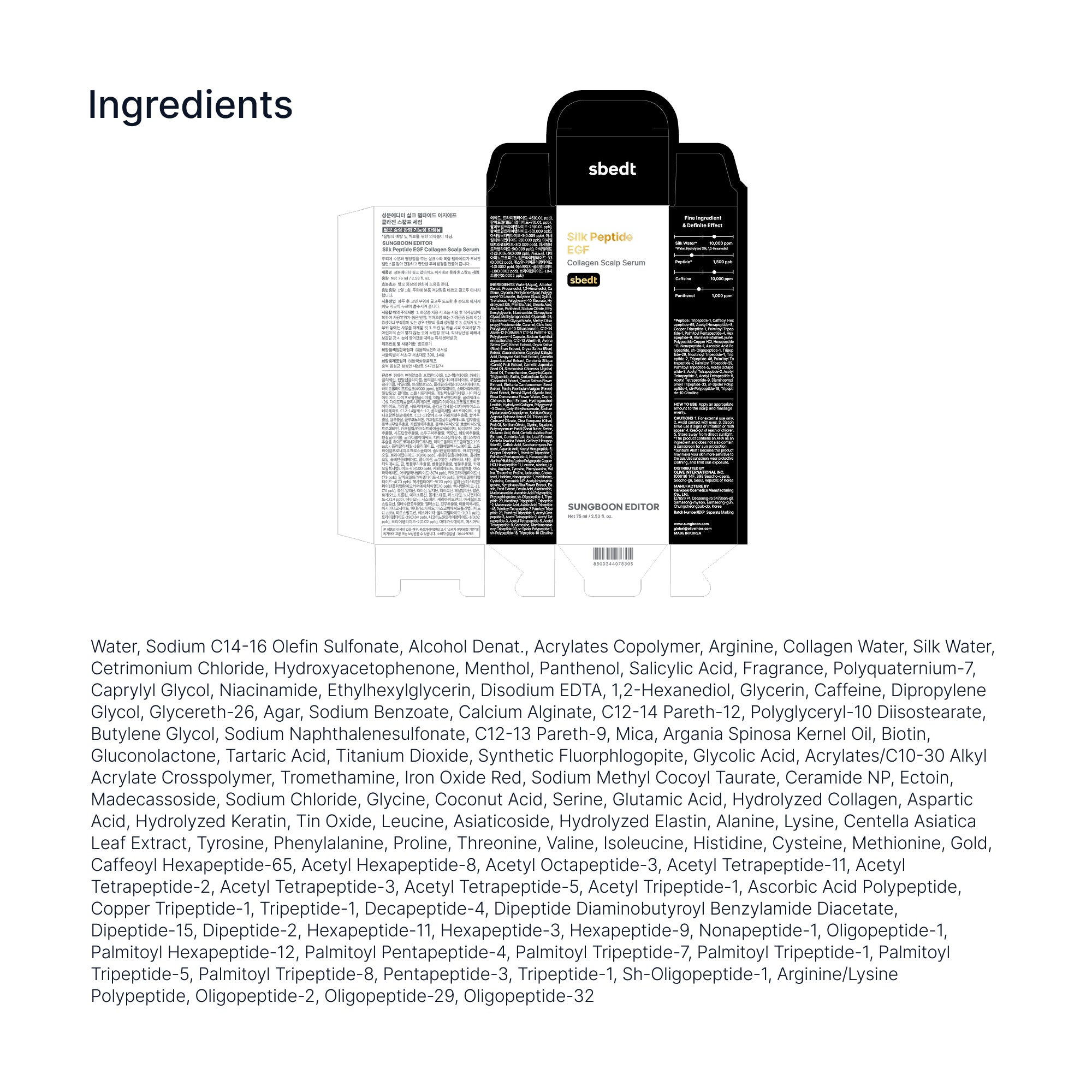 Silk Peptide EGF Collagen Scalp Serum