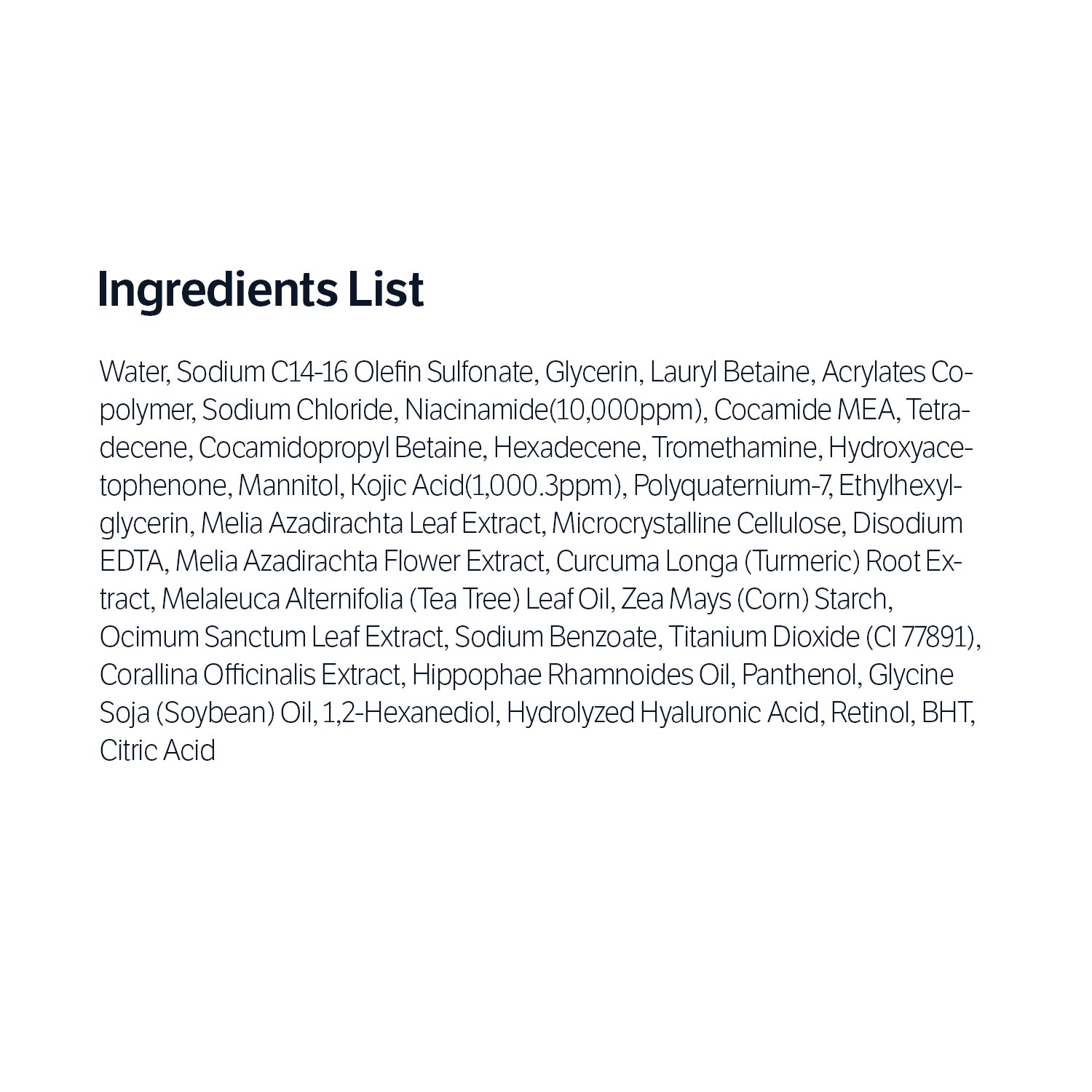 Kojic Acid Niacinamide Brightening Face Gel Cleanser