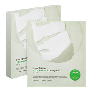 Deep Collagen Cica Teatree Soothing Mask (4pcs)