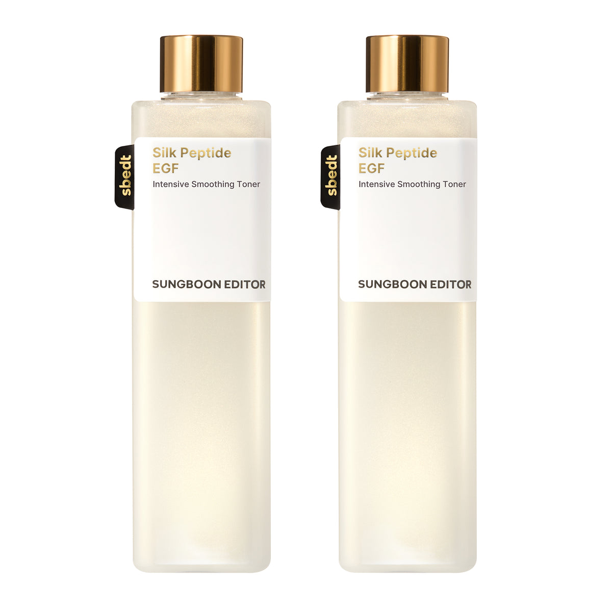 Sungboon Editor Silk Peptide EGF Intensive Smoothing Toner duo, two-bottle set for firming, smoothing and hydration