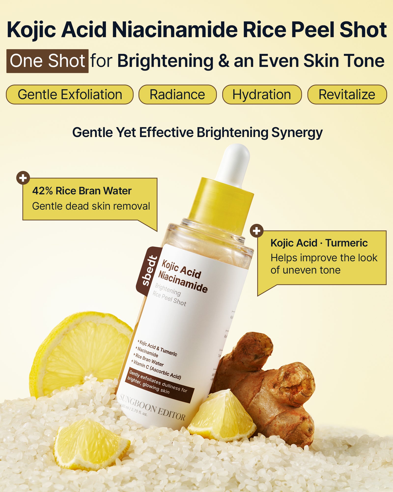 Kojic Acid Niacinamide Rice Peel Shot