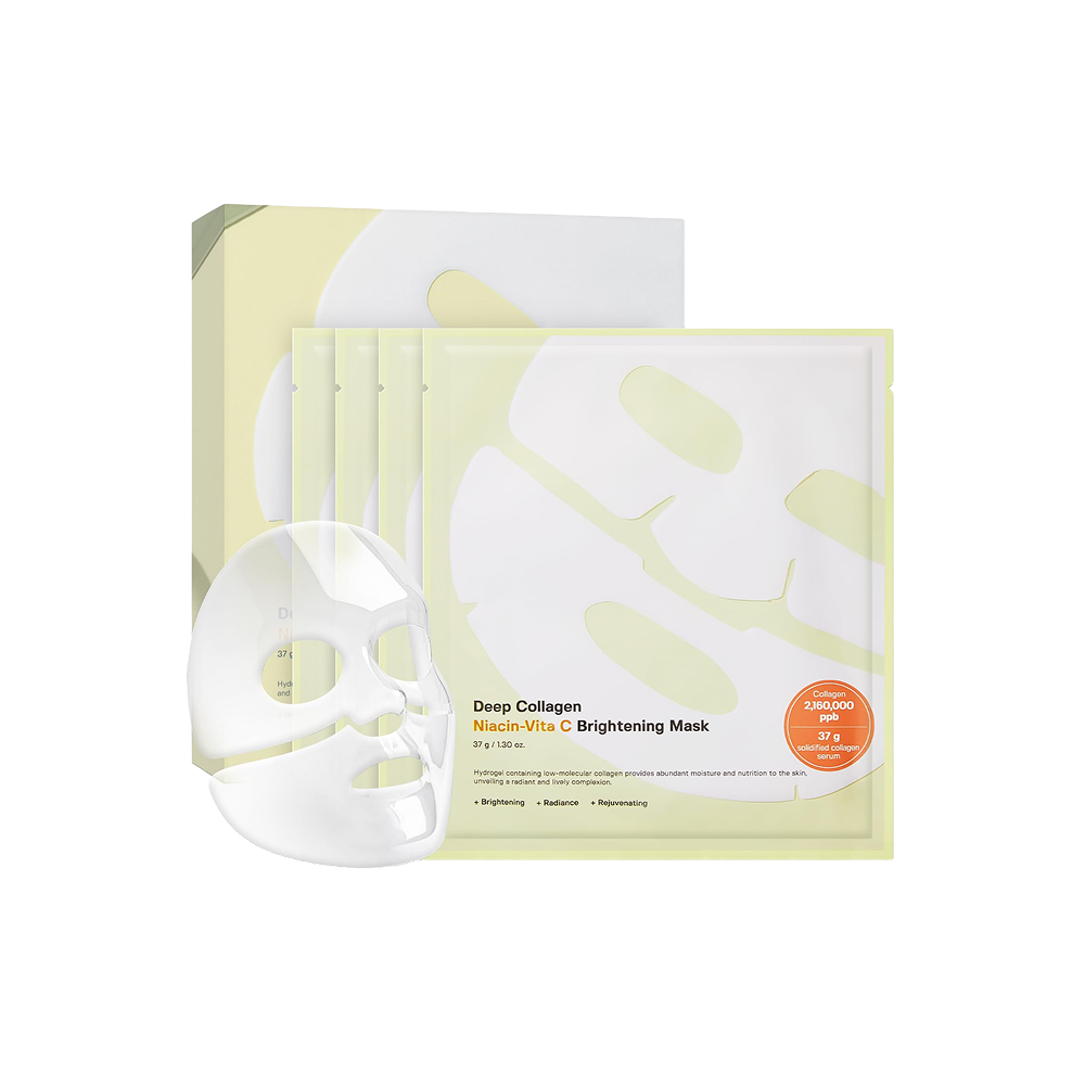 Deep Collagen Niacin Vita C Brightening Mask (4pcs)