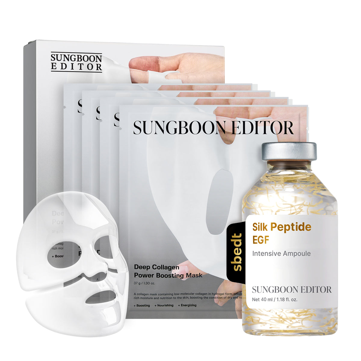 Intensive Collagen Boost_Silk Peptide EGF Intensive Ampoule + Deep Collagen Power Boosting Mask