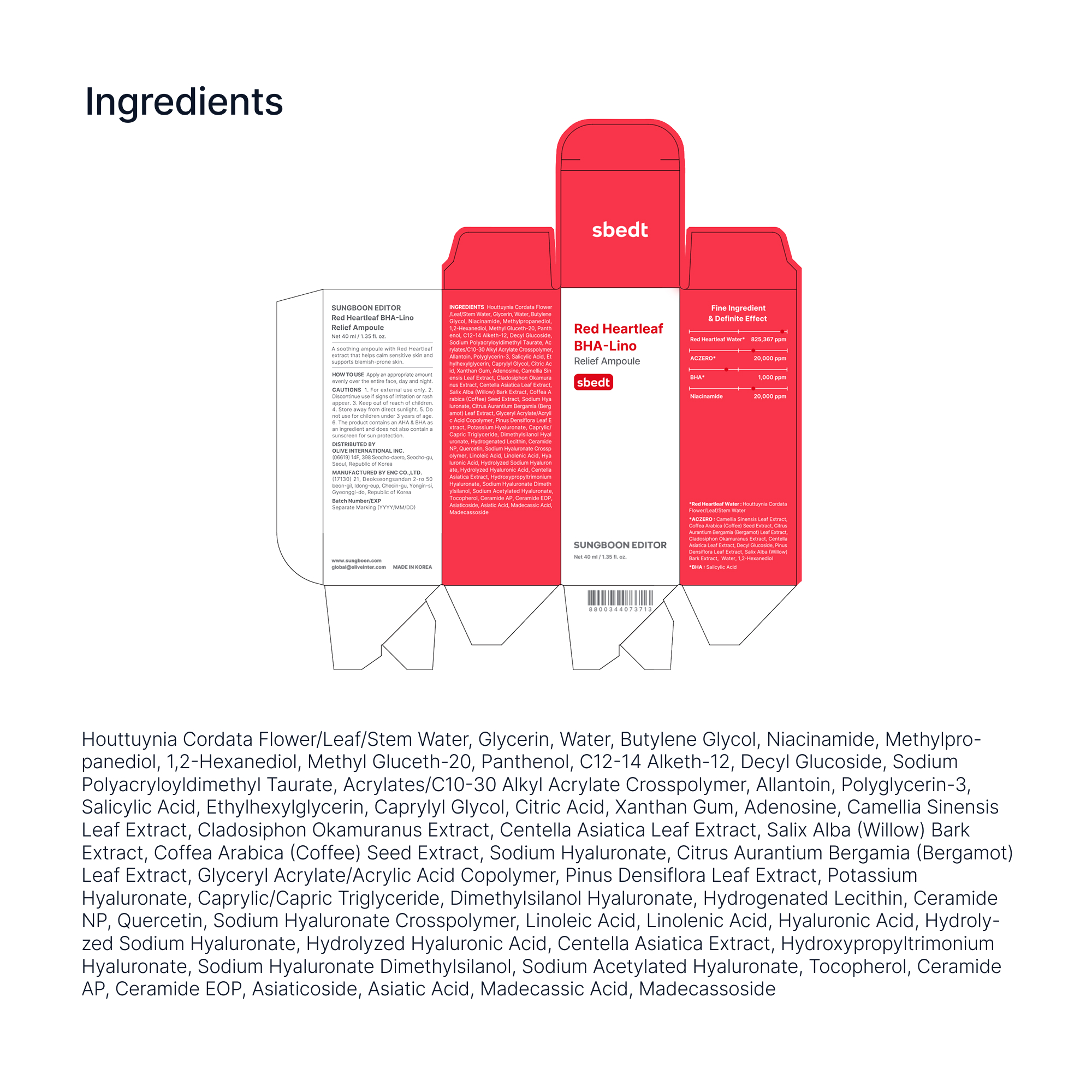 Red Heartleaf BHA-Lino Relief Ampoule