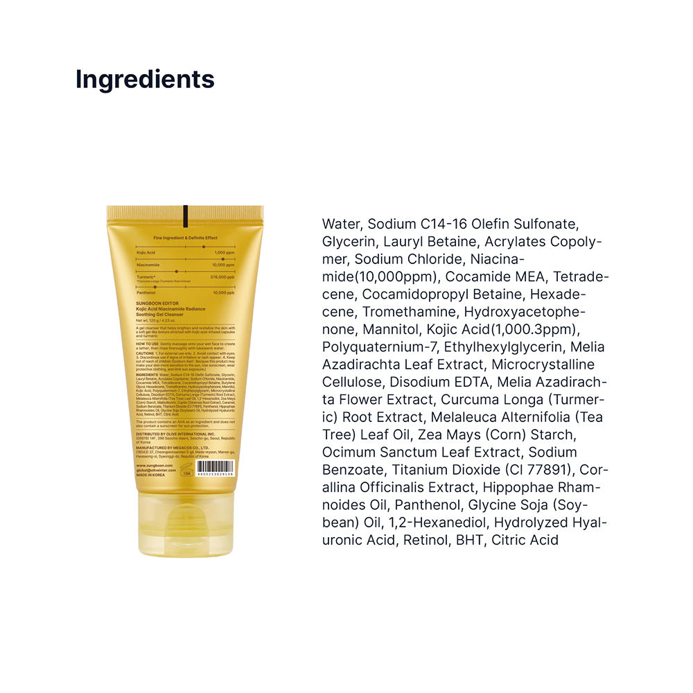 Kojic Acid Niacinamide Brightening Face Gel Cleanser