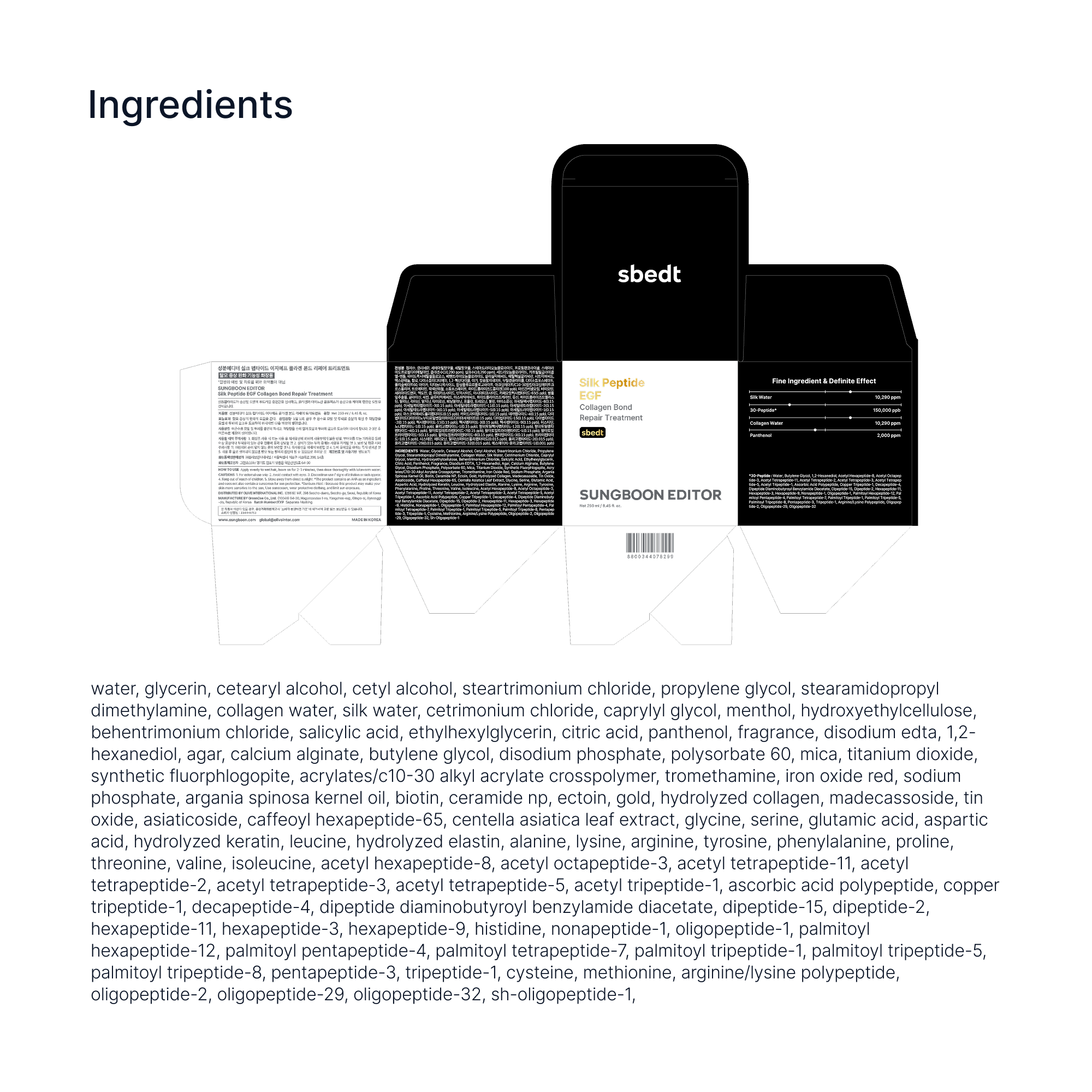 Silk Peptide EGF Collagen Bond Repair Treatment